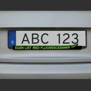Reklamlist för skylthållare Fluorescerande text – Svart Vinyl / Grön Text